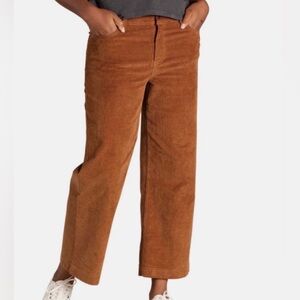 Toad&Co Olive Green Wide Leg Corduroy Pants